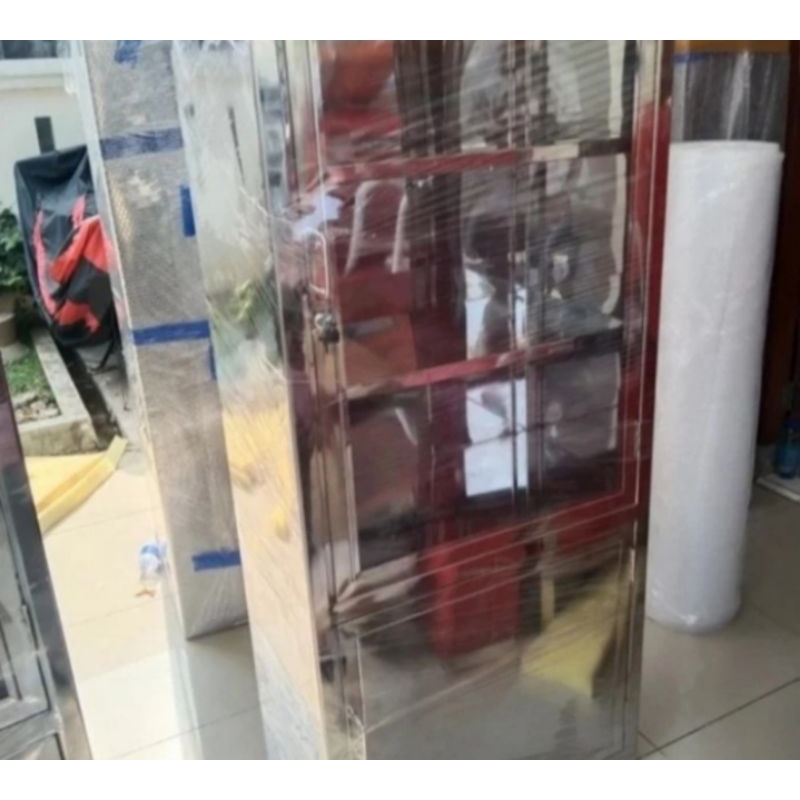Lemari obat 1 pintu stainless steel