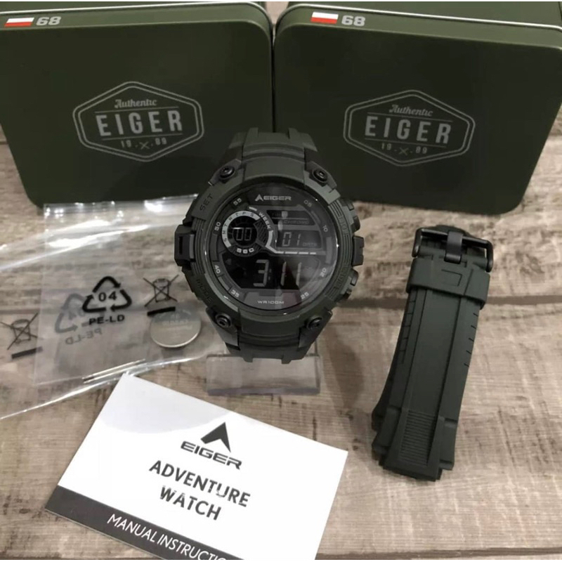 JAM TANGAN EIGER1989 CRESTON WATCH OLIVE