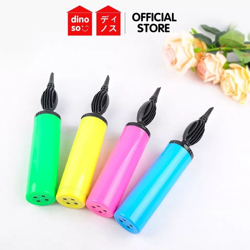 DINOSO Pompa Balon Tangan Manual Warna Warni