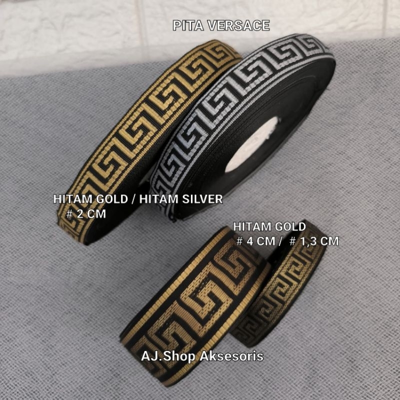 

PITA GAMIS BORDIR / PITA VERSACE LEBAR 4 CM / 2 CM /1,3 CM ISI PER ROLL 17 YARD