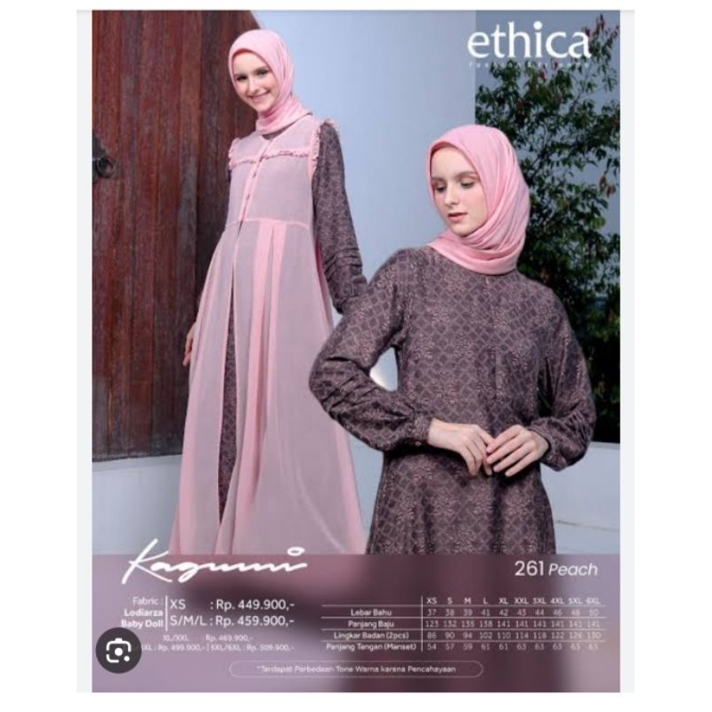 Gamis Ethica Kagumi 261 peach
