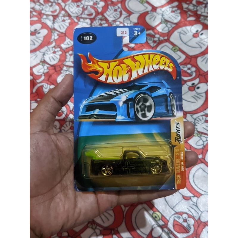hotwheels hw diecast replika super tuned pickup hitam ceper low
