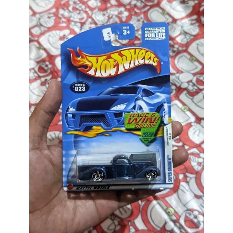 hotwheels hw diecast replika super smooth pickup navy metallic ceper lowered
