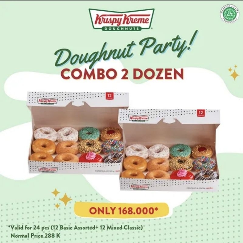 

PROMO 2 LUSIN DONAT KRISPY KREME DONUT DOUGHNUT Promo Terbatas 168ribu