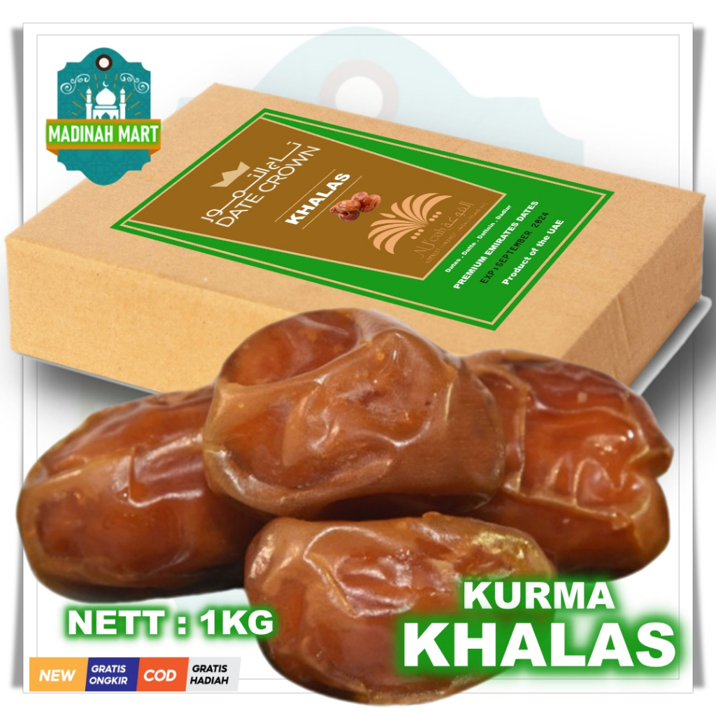 

Kurma PREMIUM DATES Khalas saudi 1kg