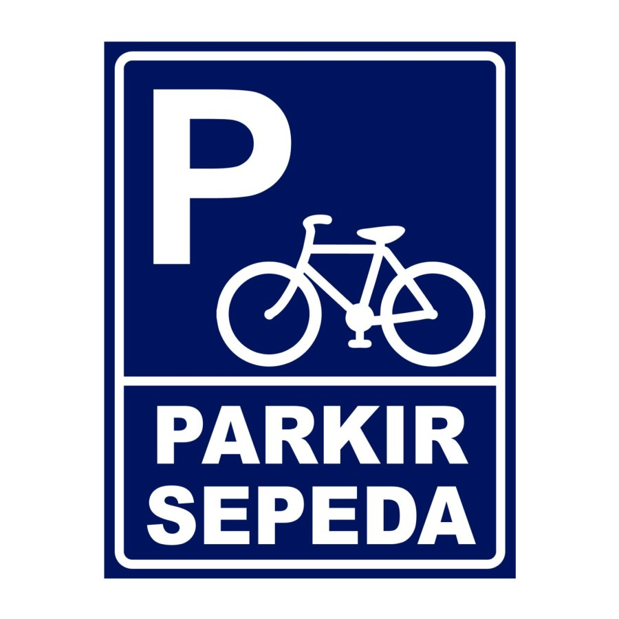 

singn STIKER 22X15 TEMPAT PARKIR SEPEDA PANCAL WARNING RAMBUK3 SAFETY