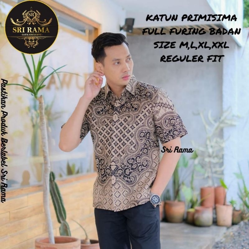 Batik Pria Lengan Panjang Reguler Fit Keris Modern Premium Baju Atasan Batik Cowok Original Prabusen