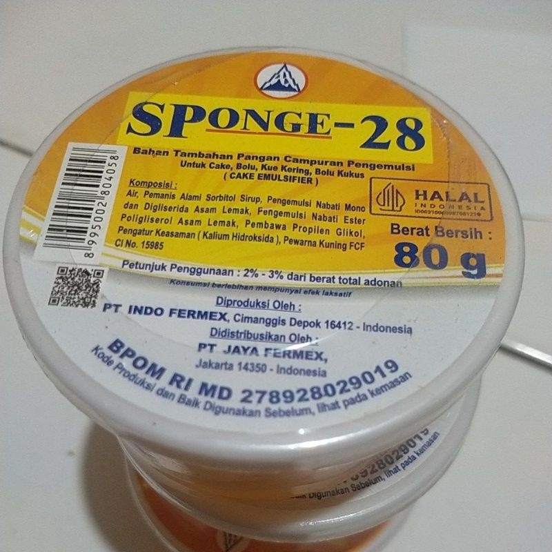 

Sponge 28/Pelembut cake 80 gram