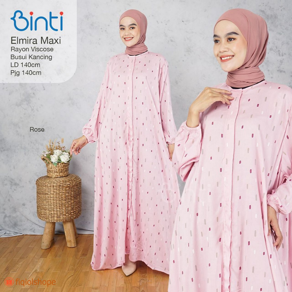 Baju Gamis Wanita Elmira Maxy LD 140 | Binti