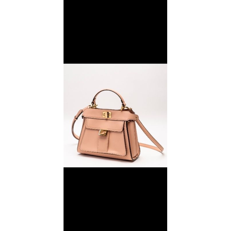 Tas wanita peekaboo top handle bag pink