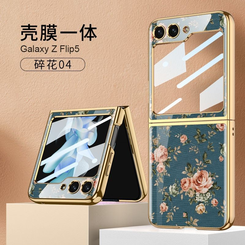 Case samsung z flip 5 Gkk Original Flower pattern Marble case