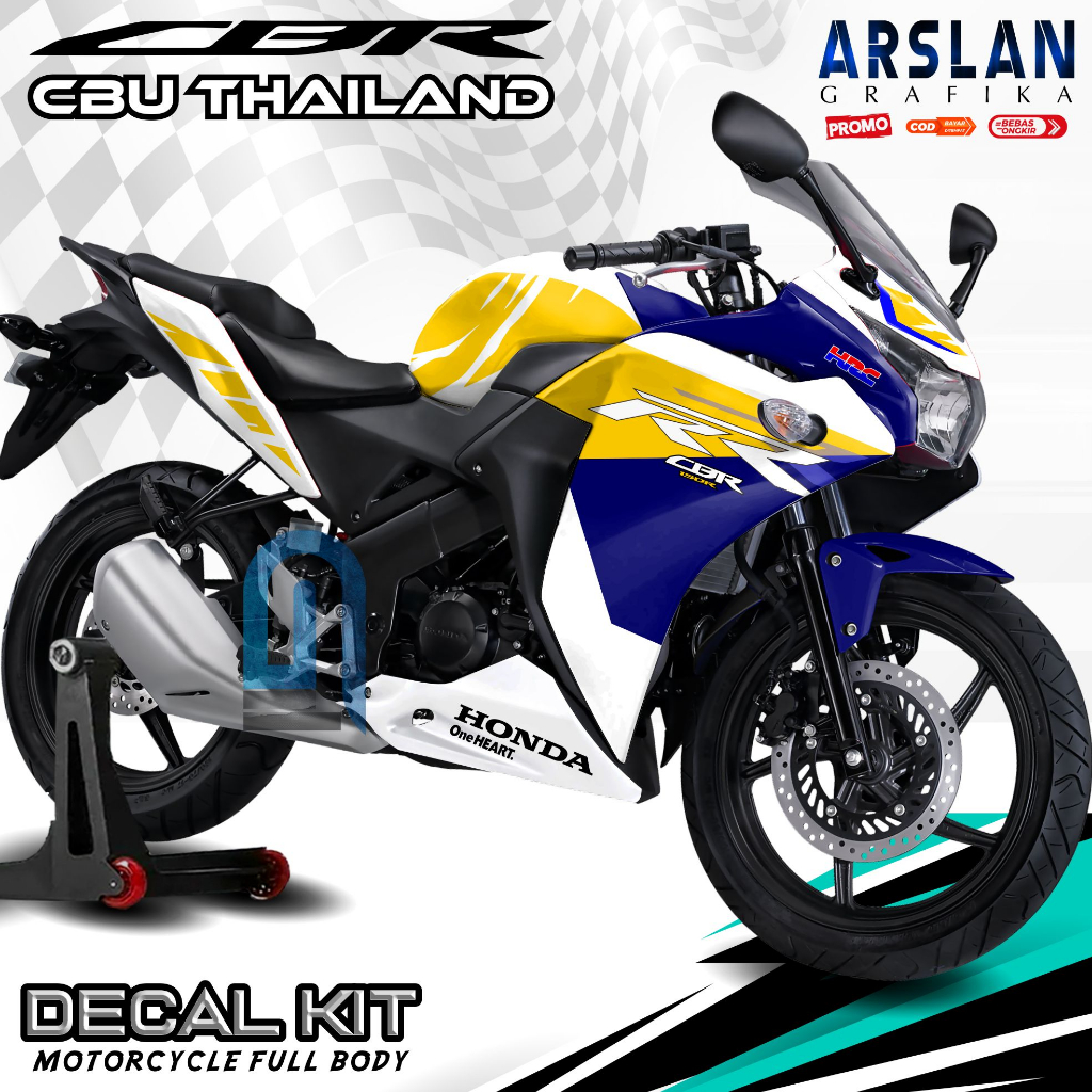 TERBARU Decal CBR CBU THAILAND CONCEPT CBR 1000 Full Body Stiker CBR CBU THAILAND CONCEPT CBR 1000 F