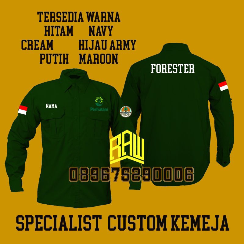 KEMEJA SERAGAM PERHUTANI FORESTER