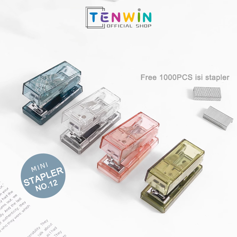 

NO12 Stapler / Staples Kapasitas 12 Lembar FREE Isi staples 1000PCS-Tenwin