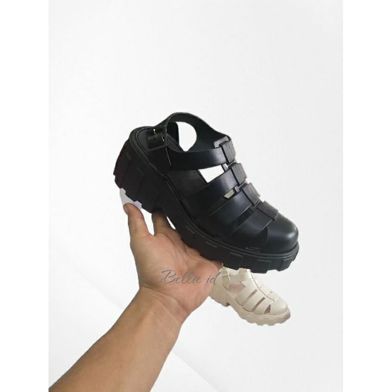 Premium Sandal Jelly Gladiator Flatfrom Wedges Balance Hak Tinggi Import