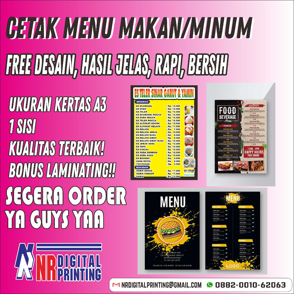 

CETAK MENU UKURAN A3