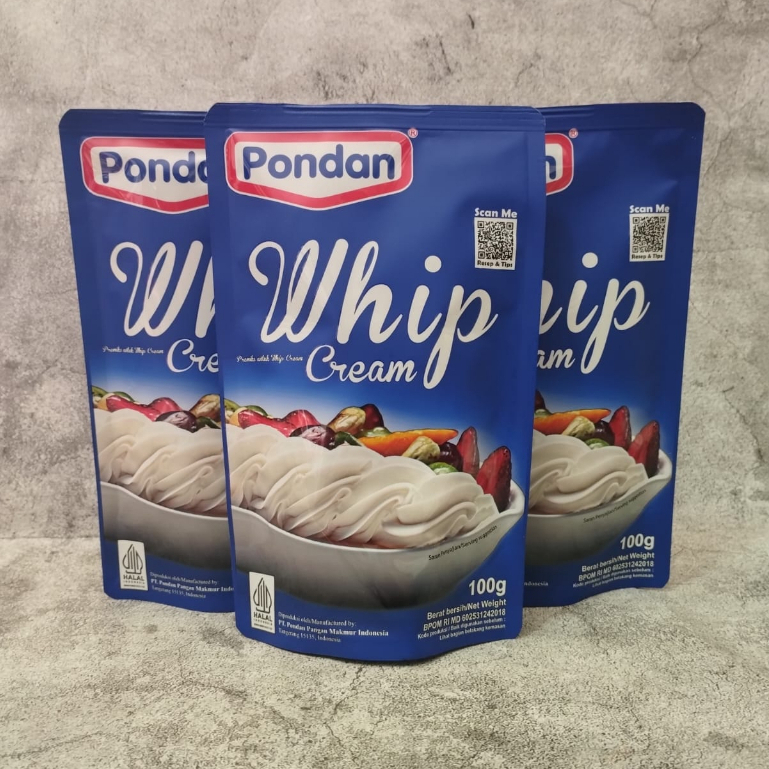 

Pondan Whip Cream / Whip Cream Bubuk Pondan 100g