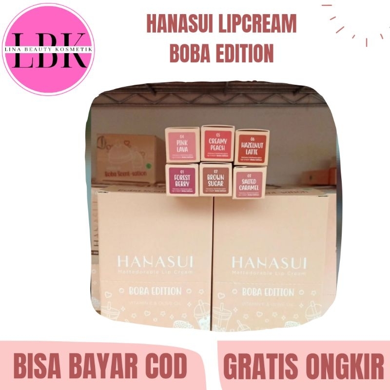 HANASUI LIP CREAM | HANASUI LIP CREAM BOBA | LIP CREAM HANASUI BOBA | BOBA LIP CREAM | LIPCREAM HANA