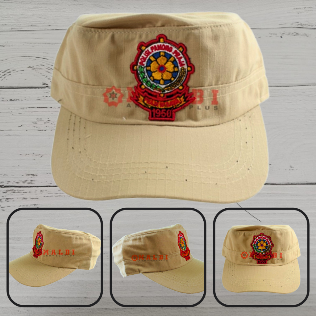 Topi Komando Logo Satpol PP Cream