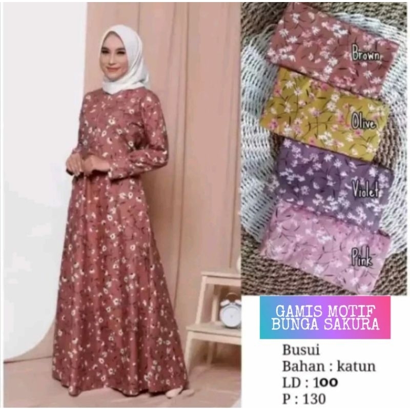 GAMIS BUNGA SAKURA/ KATUN JEPANG
