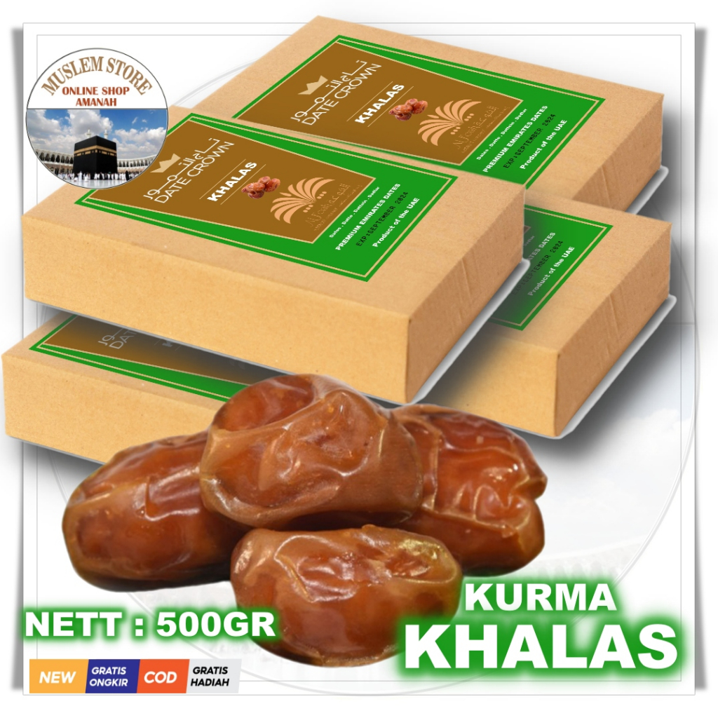 

kurma khalas AL SAAD 500gr [free box dus]