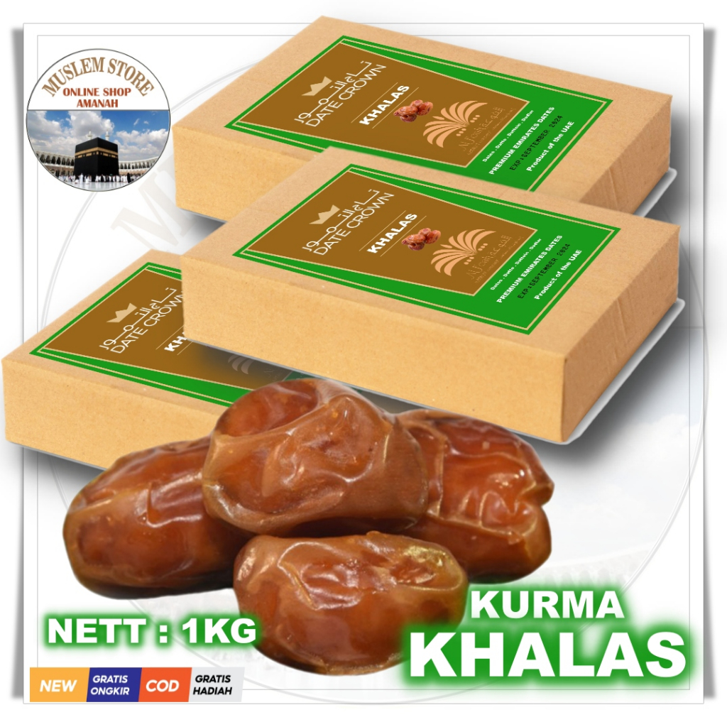 KURMA KHALAS 1KG [KEMASAN BOX DUS]