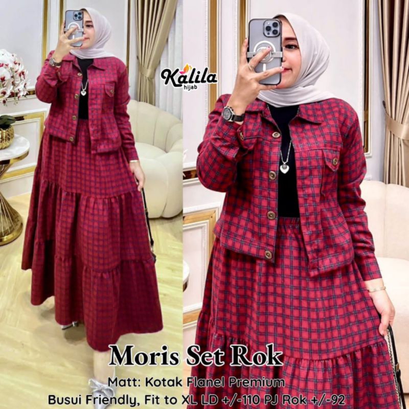 SET ROK MORIS ARUMI FLANEL KALILA