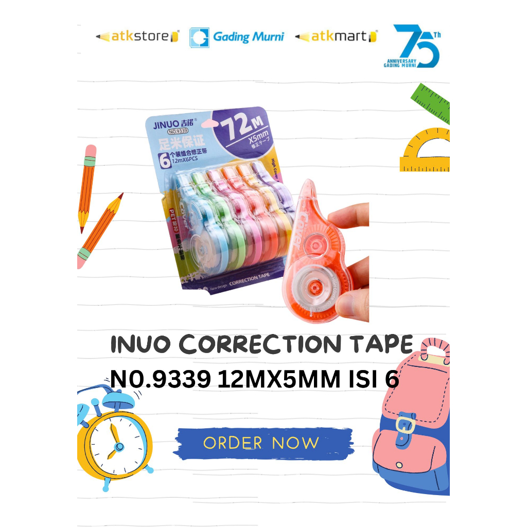 

TIPE X ISI 6 // JINUO CORRECTION TAPE SET 6