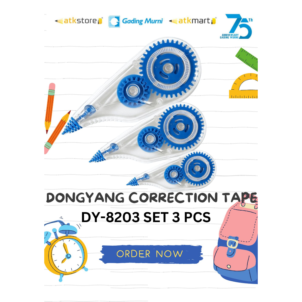 

TIPE X ISI 3 PCS // TIP EX SET 3 PCS // DONGYANG CORRECTION TAPE SET 3 PCS
