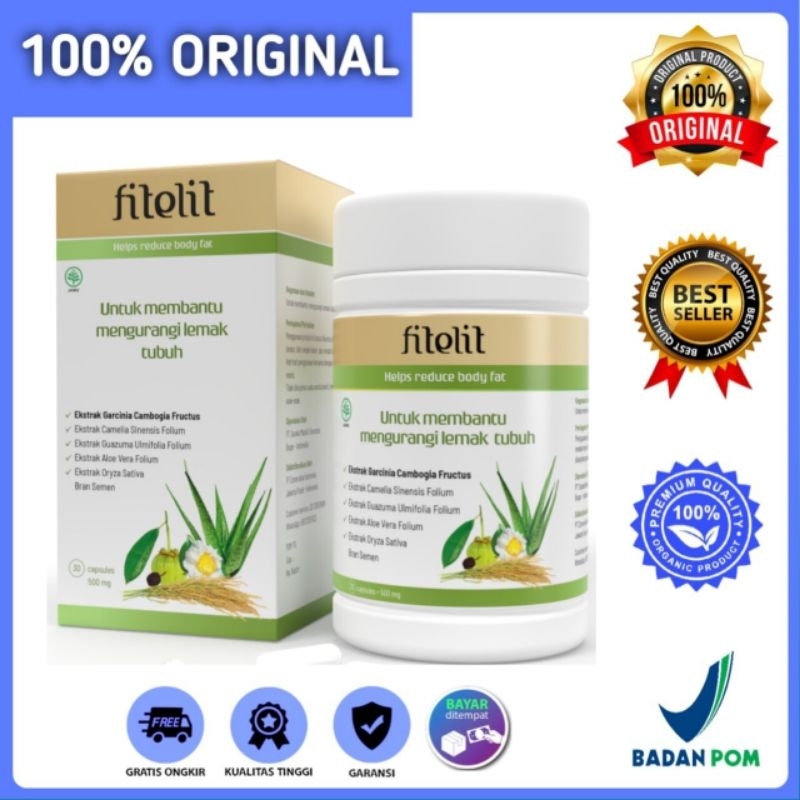 Fitelit asli obat pelangsing badan 100% herbal bpom