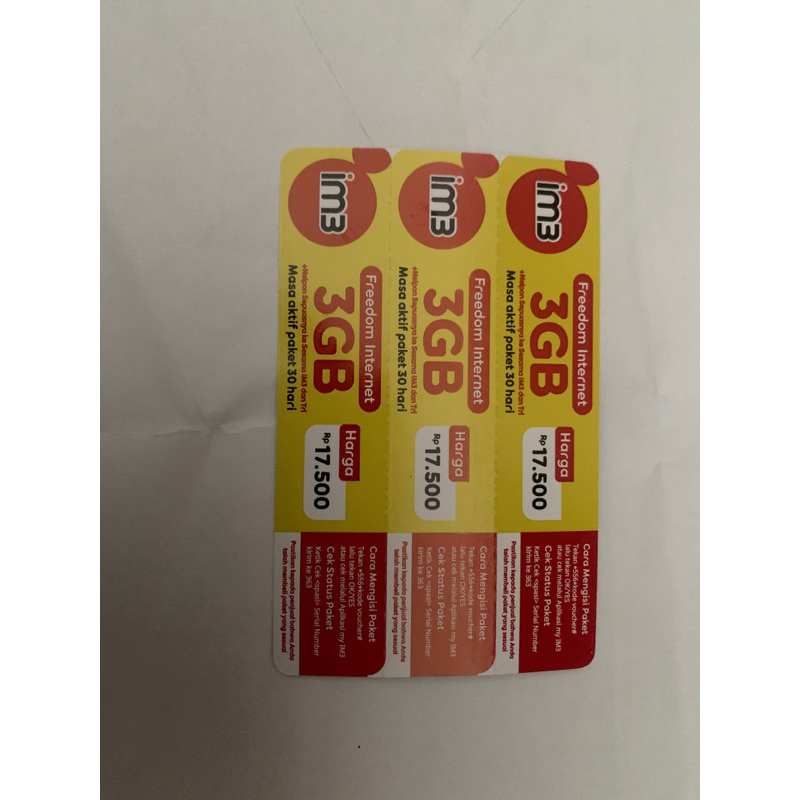 voucher Indosat 3GB 30Hari ori