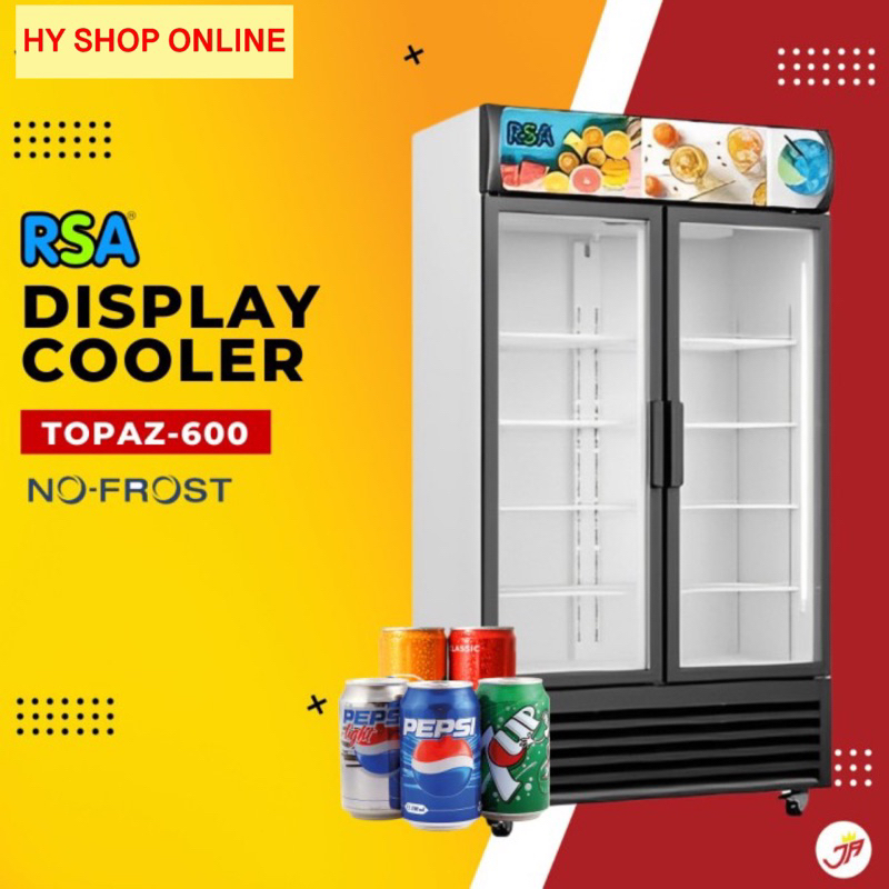 RSA TOPAZ 600 KULKAS 2 PINTU KULKAS KACA KULKAS DAGING ES MINUMAN