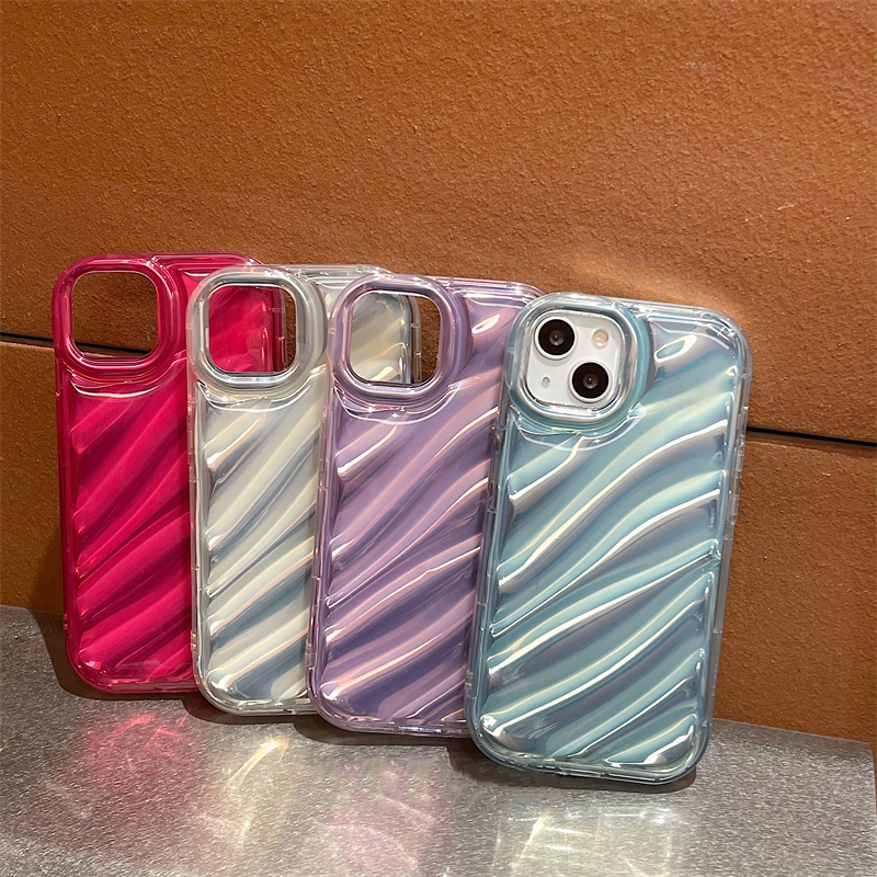 Soft Silicone Dazzle Wave Pattern Iphone 7 8 Se x Xr Xs max 11 12 13 14 15 pro max case cover casing