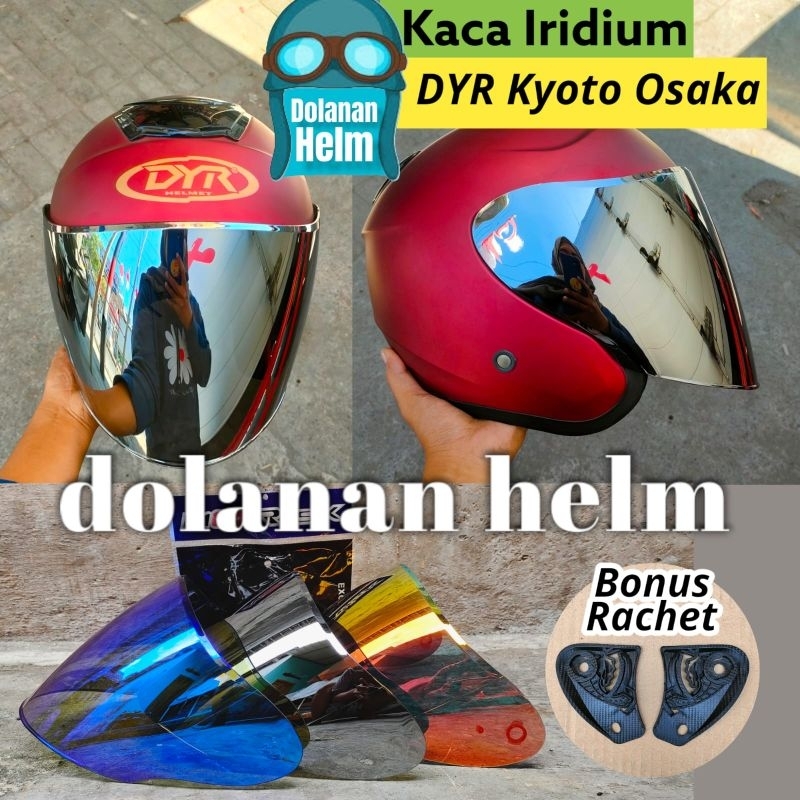 Kaca Helm DYR Kyoto Osaka Visor Helmet Flat Venom Open Flat Datar DYR KYOTO OSAKA