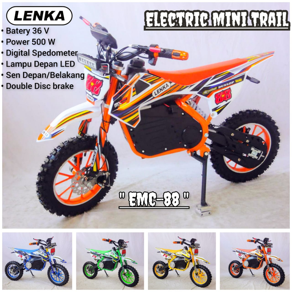 Mini Motor Trail Elektrik Listrik Lenka EMC 88 Trail Electric E-MC 88