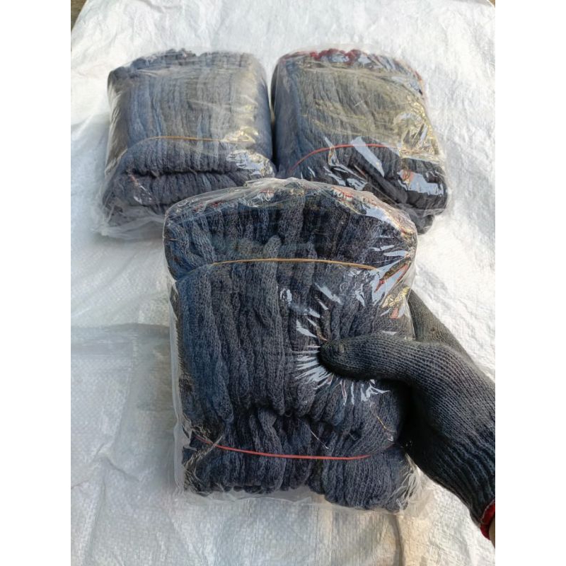 Benang 4 Isi 1 Lusin 24 pcs 12 pasang/ sarung tangan kerja benang 4/ sarung tangan rajut/ sarung tan