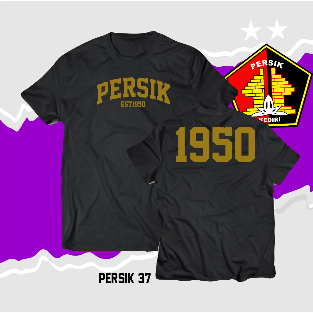 Kaos Persik Kediri 1950 Warna / Kaos Ultras Kediri / Kaos 1950 Persik Kediri