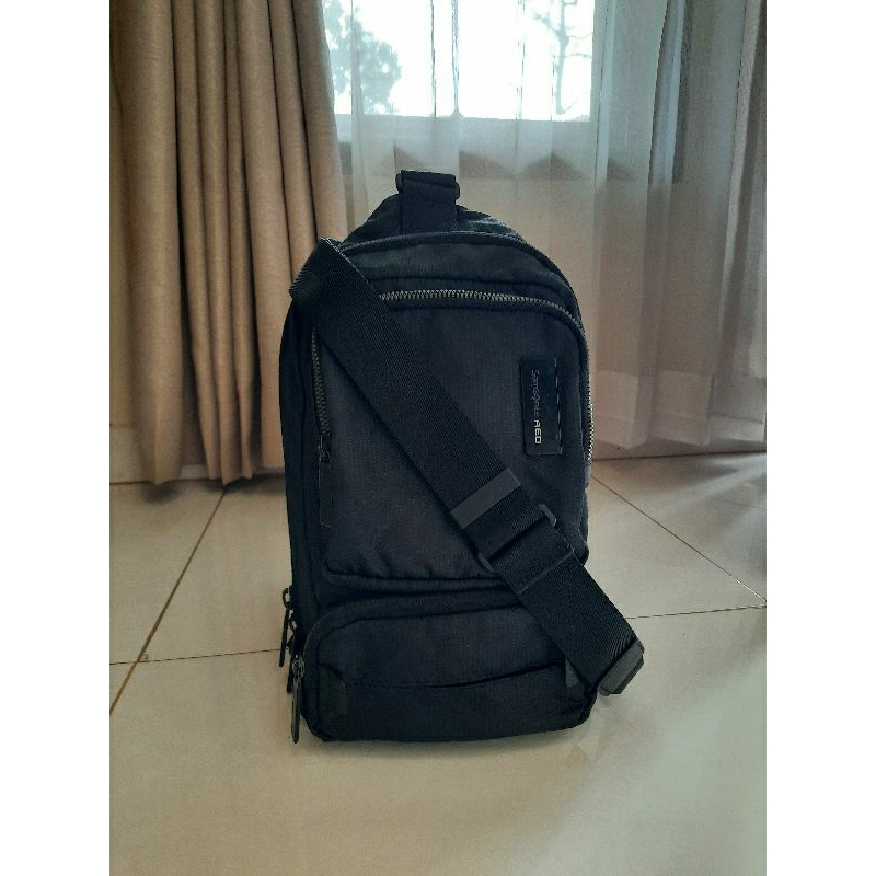 Samsonite crossbody bag preloved / Tas samsonite red alvion preloved / Sling samsonite red alvion au