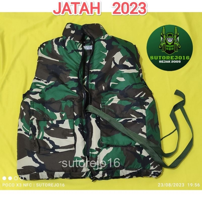 life vest rompi pelampung loreng bahan parasit jatah ori tni al