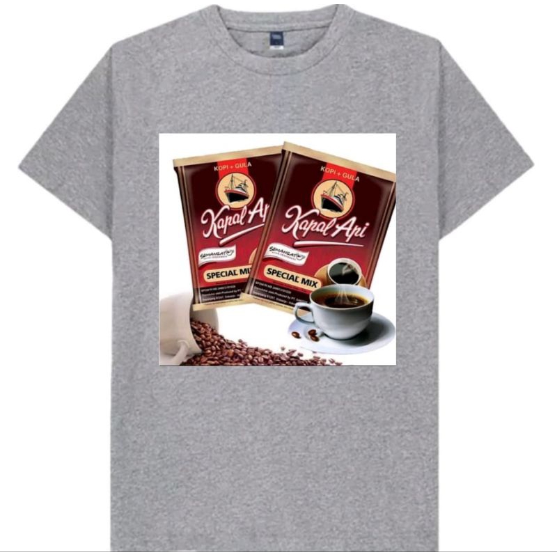 kaos print kapal api(baca deskripsi)