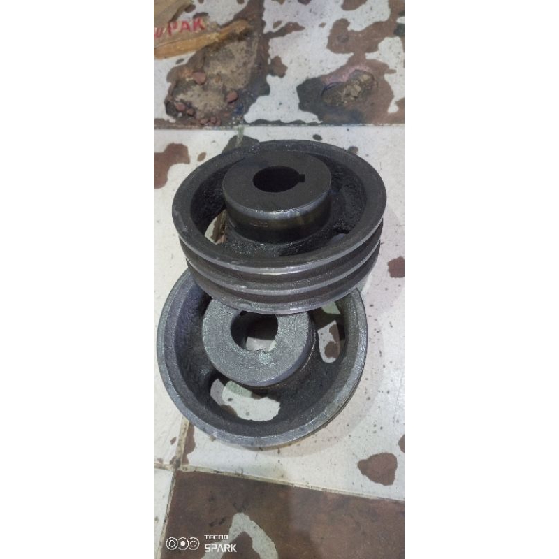 pully besi cor b2 6" inchi as38mm, 32mm, 30mm, 28mm, 25mm, 48mm, 55mm, puli besi cor