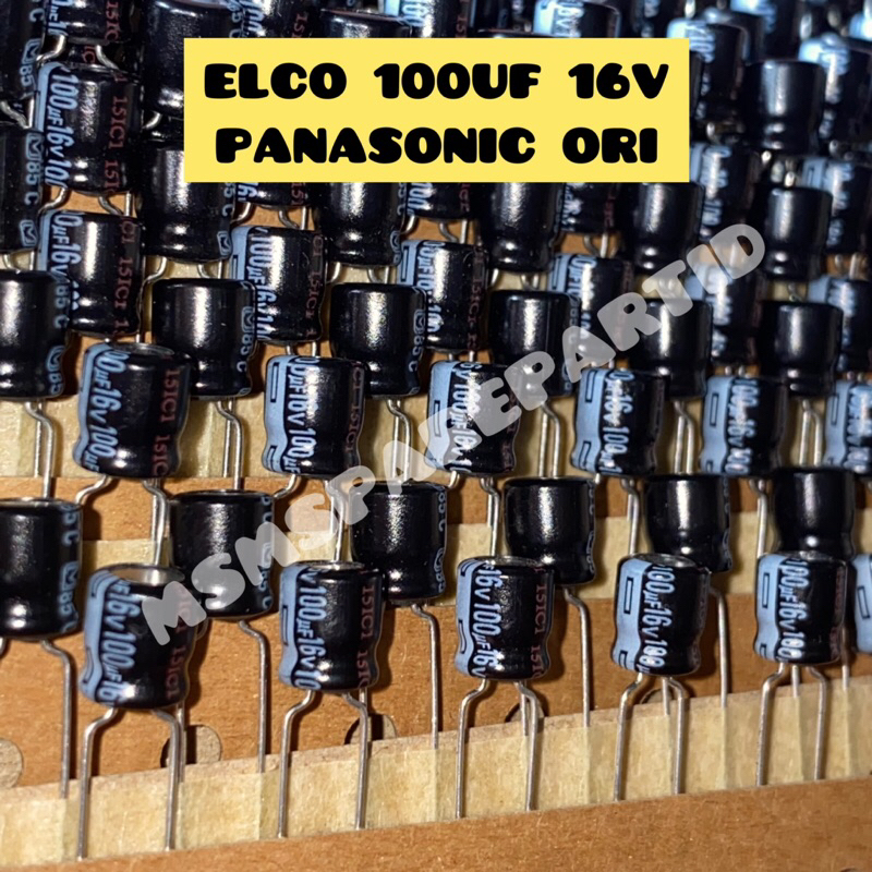 ELCO 100UF 16V PANASONIC ORI
