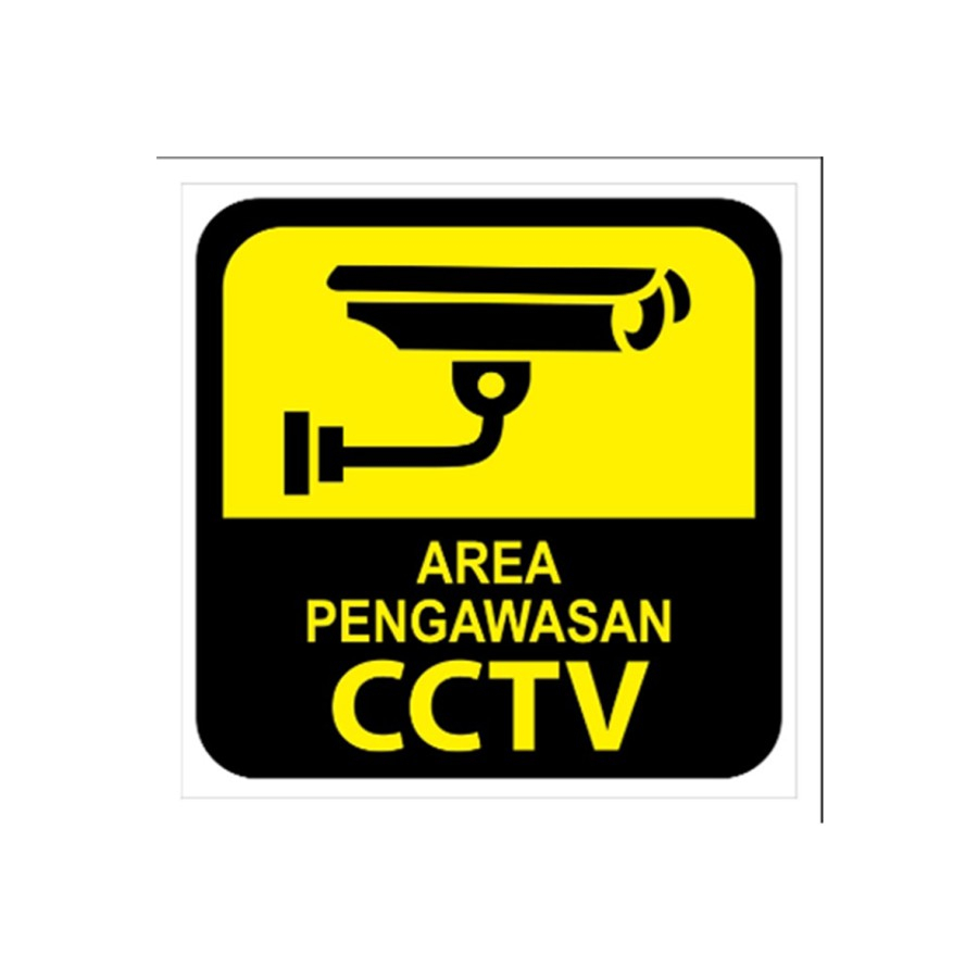 

STIKER VINYL AREA PENGAWASAN CCTV 20x20 cm SIGN K3