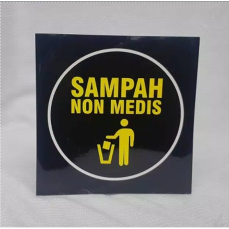 

Stiker Vinyl Sampah Non Medis vinyl 15cm x 15cm Sign Rambu K3