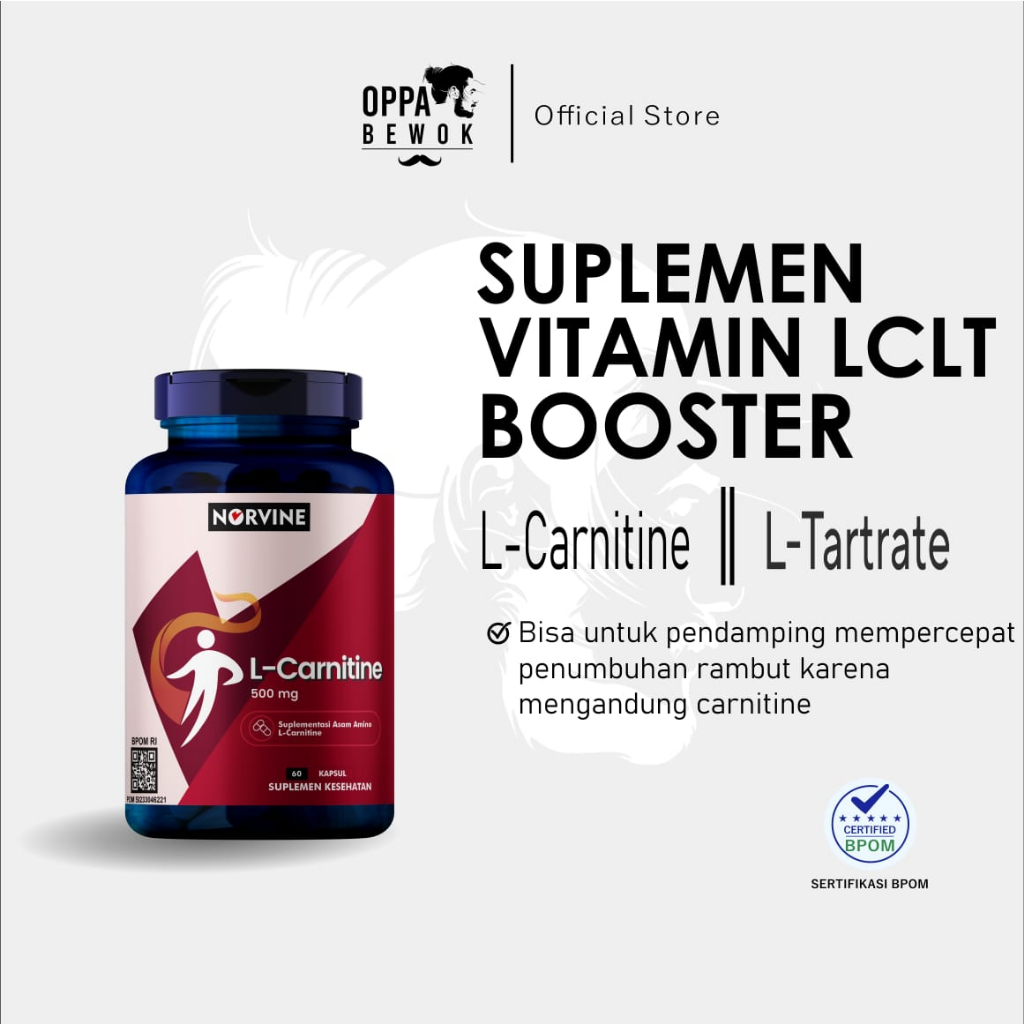 NORVINE - L Carnitine 500mg Suplemen Vitamin LCLT Booster