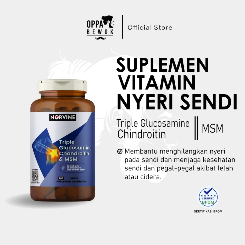NORVINE - Suplemen Vitamin Sendi Triple Glucosamine Chondroitin & Msm