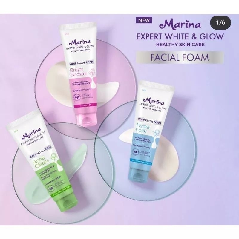 MARINA EXPERT WHITE & GLOW WHIP FACIAL FOAM