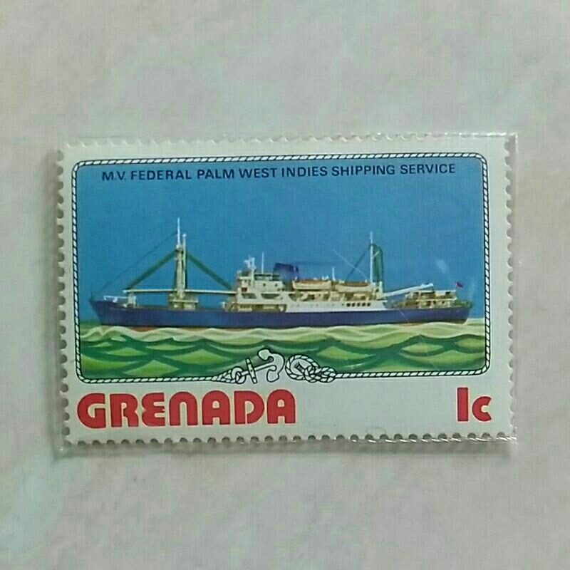 

(AD) Perangko Grenada Ships 1976 - M.V. "Federal Palm" (West Indies Shipping Service) 1c Mint