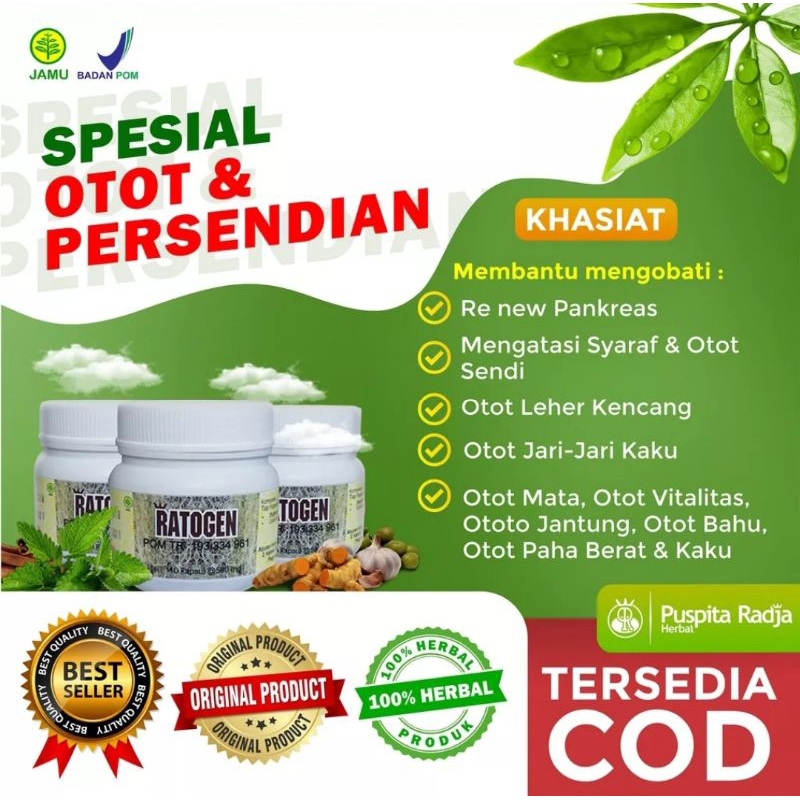 Ratogen Obat Herbal spesial otot dan sendi Puspita Radja Herbal