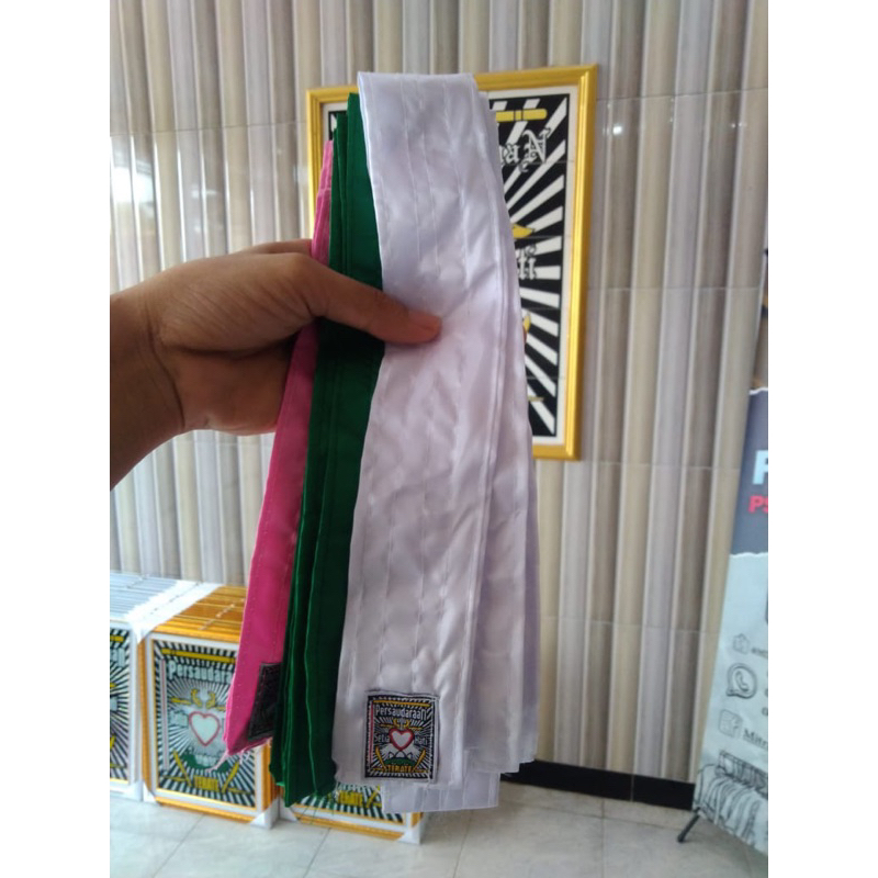 (WAJIB KIRIM KTA/BUKTI WARGA)Sabuk Siswa PSHT Premium(Besar&Tidak kaku) polos, jambon, hijau, putih